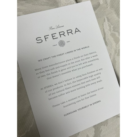 NEW Sferra GIAMINA 1 KING Sham Stone Jacquard $201 - Picture 4 of 6